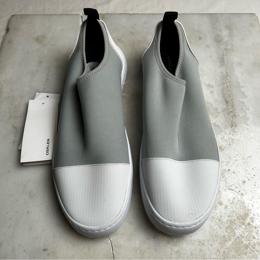 Osklen Superlight Gray and White Men's Slip-On Shoes